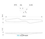 Пропеллер карбоновый NS 14x4.8 T-Motor (пара)