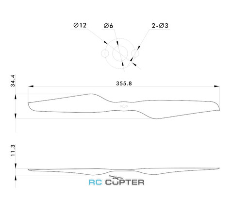 Пропеллер карбоновый NS 14x4.8 T-Motor (пара)