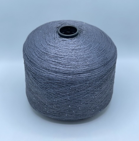 Бобинная пряжа, Linette Pailletes, 450м, 80% Лен, 20% Полиэстер(пайетка), Грозовая туча+пайетка(в тон).37694