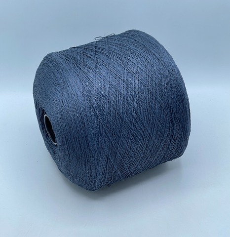 Бобинная пряжа, Linette Pailletes, 450м, 80% Лен, 20% Полиэстер(пайетка), Море+пайетка. 39391