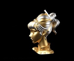 Силиконовый молд № 2005 Портрет девушки