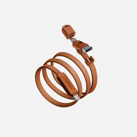 Кабель Energea Sheath 2 в 1, USB-C to Lightning / USB-C, 60W 1.2M, Оранжевый | Orange