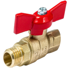 Кран шаровой 1/2 ВР/НР DN15 PN40 (Ручка - Бабочка)