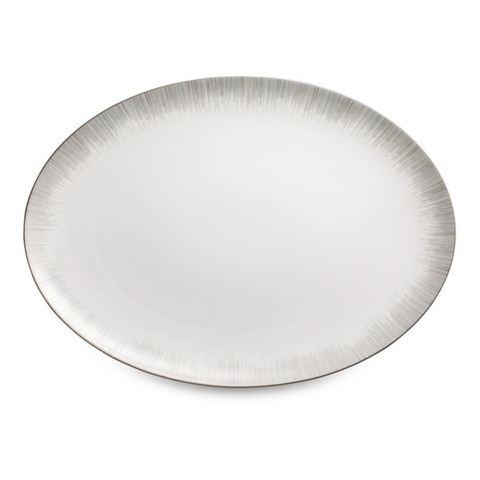 Блюдо овальное 38см Narumi Сверкающая платина