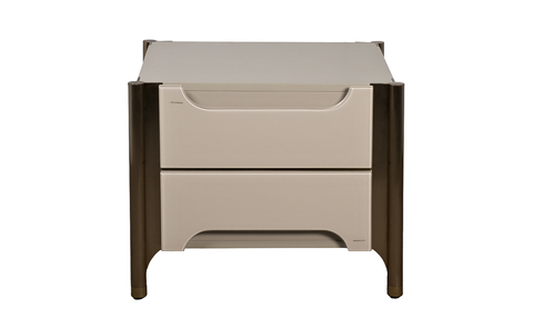 Тумбочка с двумя ящиками 60x50x51см Garda Decor Grimaldi бежевая