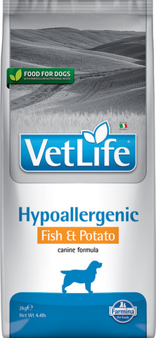 Farmina Vet Life Hypoallergenic корм для собак гипоаллергенный с рыбой и картофелем 2кг