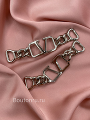 Декоративная цепочка ВЛНТ. серебристая  9,5 см