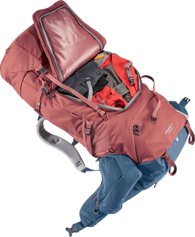 Картинка рюкзак туристический Deuter Aircontact X 70+15 SL Redwood-Ink - 5