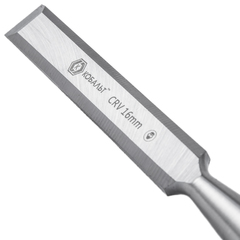 Стамеска плоская КОБАЛЬТ 16 х 140 мм, CR-V, двухкомпонентная рукоятка (1 шт.) блистер (245-558)