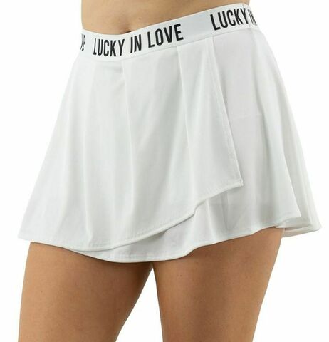 Теннисная юбка Lucky in Love Core Let's Get It On Skirt - white