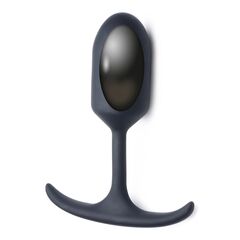 Черная анальная пробка с утяжелением Premium Silicone Weighted Anal Plug Medium - 14 см. - 