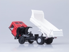 MAZ-5551 tipper later cabin 1988 low body red-white AutoHistory 1:43