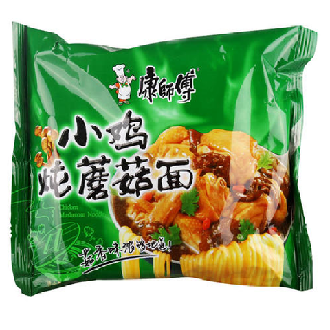 Лапша со вкусом курицы и грибов Kang Shi Fu Chicken Mushroom, 96 гр