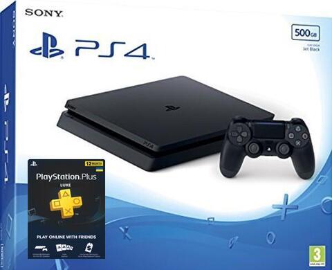 Игровая консоль Sony PlayStation 4 Slim Blu-ray Edition (Европа, 500ГБ, Black, CUH-2216A) + 12-месячная подписка PlayStation Люкс