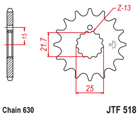 Звезда ведущая JTF518-15