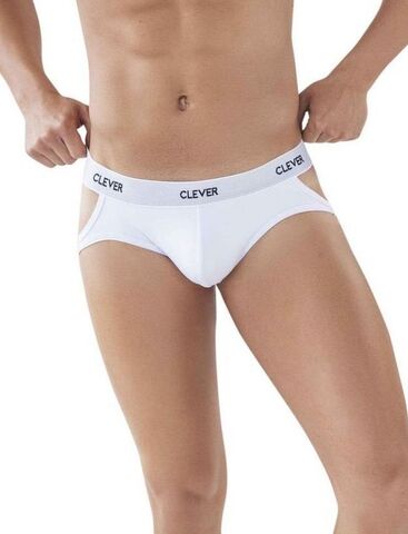 Белые мужские трусы-джоки Oporto Jockstrap - Clever Masculine Underwear 087801