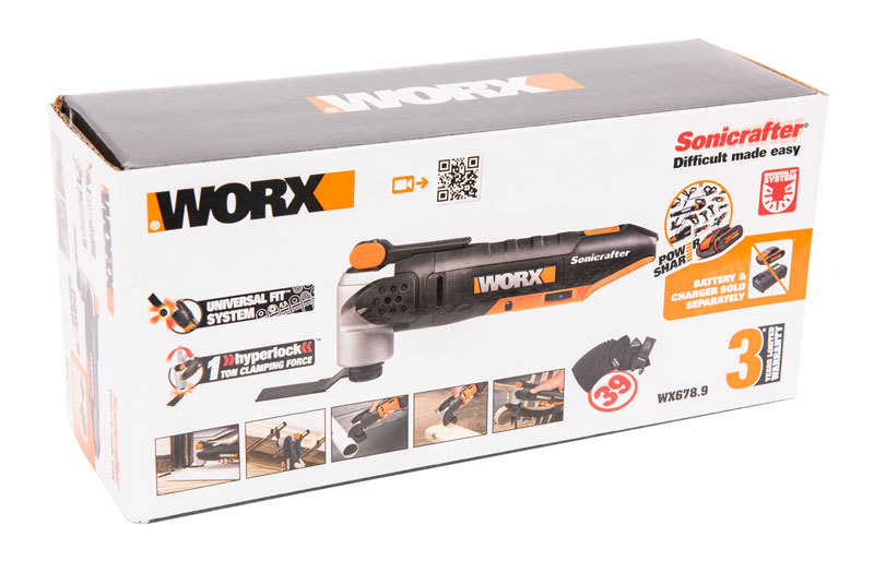 Реноватор аккумуляторный WORX WX678.9 20В, без АКБ и ЗУ, коробка