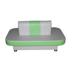 Диван круговой для раздевания (овальный) серо-салатовый