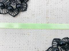 Лента атласная, ш. 0,5 см, мятно-зеленый