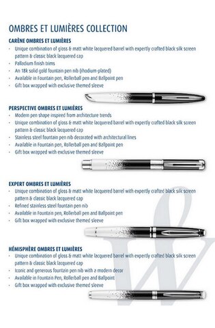 Ручка перьевая Waterman Hemisphere Ombres & Lumieres CT, F (1929636)