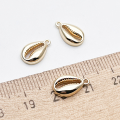 Подвеска Ракушка, цвет золото, размер 12*7 мм, цена за 1 шт