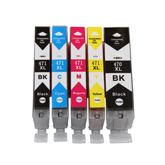 Комплект совместимых картриджей CLI-471 XL для Canon MG5740/MG6840/MG7740 (5 штук)