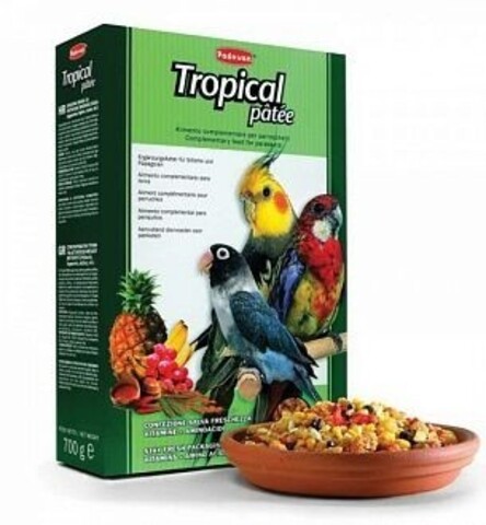 Padovan TROPICAL patee корм комплексный/фруктовый д/средних попугаев 700г