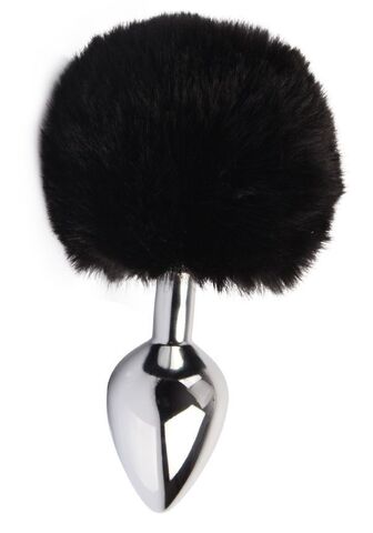 Серебристая анальная втулка с заячьим хвостиком Frolics Fur Tail Butt Plug - Chisa Fierce Euphoria CN-941432930