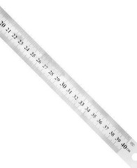 Линейка стальная 40 см, толщина 0,5 мм + чехол