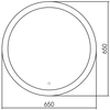 Abber Mond AG6202S-0.65 Зеркало с подсветкой, сенсорный выключатель, диммер