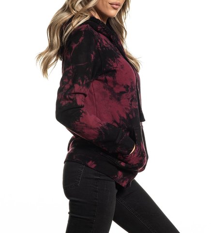 Affliction | Худи женское Divio Burgundy AW22046 правый бок