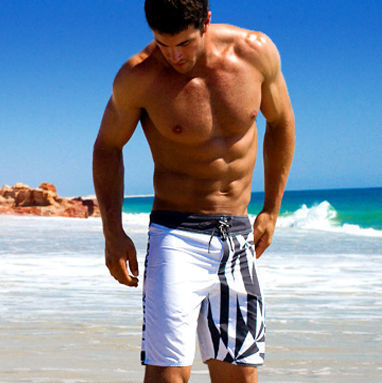 Купить Мужские плавательные шорты белые Aussiebum Beach Shorts Vortex недорого в интернет-магазине TRENDCODE с доставкой по Москве, по Санкт-Петербургу, по всей России