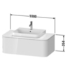 Duravit Happy D.2 Plus Тумба подвесная  354x1000x550мм 1 ящик, цвет: белый глянцевый HP494102222