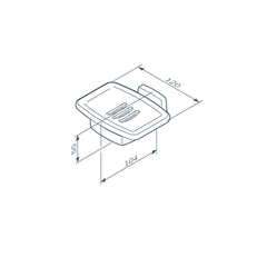 Мыльница стеклянная с настенным держателем, AM.PM Gem - A9034222
