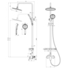 Lemark LM11360C Смеситель Lemark Ortus для душа с регулируемой высотой штанги и верхней душевой лейкой "Тропический дождь" (LM11360C)