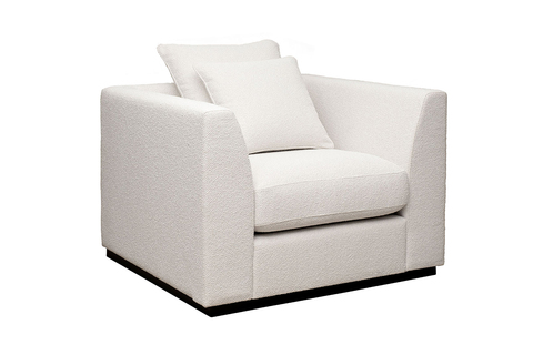 Кресло 105x100x90см Garda Decor Roberto букле кремовое в современном стиле