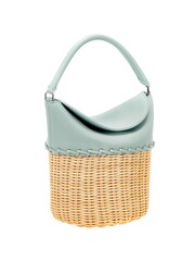 Сумка-корзинка JANE мятного цвета
