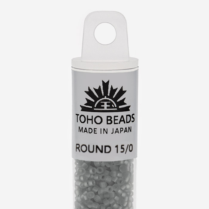 Японский бисер TOHO Round 15/0 (№9F), прозрачный матовый
