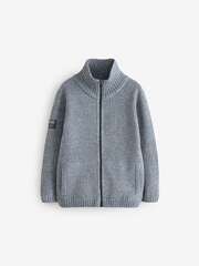 Джемпер с молнией для мальчика Next 434-134, Серый