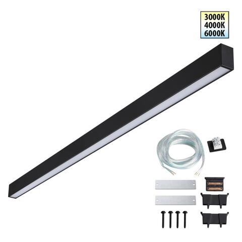 359605 OVER NT25 000 черный Светильник линейный светодиод. с переключ. цв. температуры IP20 LED 40W 220-240V 3000К\4000К\6000К FATTO