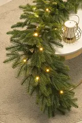 Хвойная ветвь Богемская 180 см., 30 тепл.белых led., 100% литая хвоя, ЕлкиТорг (52115)