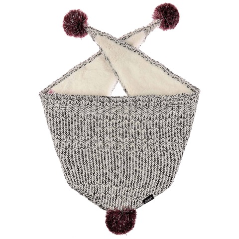 Шарф-косынка на флисе с помпонами MAXIMO