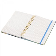 Блокнот 14,5 см * 21 см, Alingar, гребень, ламинация, конгрев, эффект 3D, на резинке, клетка, 80 л., &quot;Бабочки в цветах&quot;