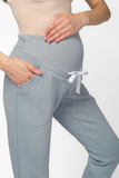 Утепленный спортивный костюм для беременных и кормящих 16025 голубой туман