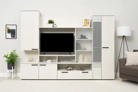 Гостиная Денди ГС-02 ясень белый