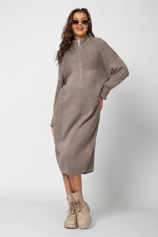 Платье для беременных 17601 кофейный