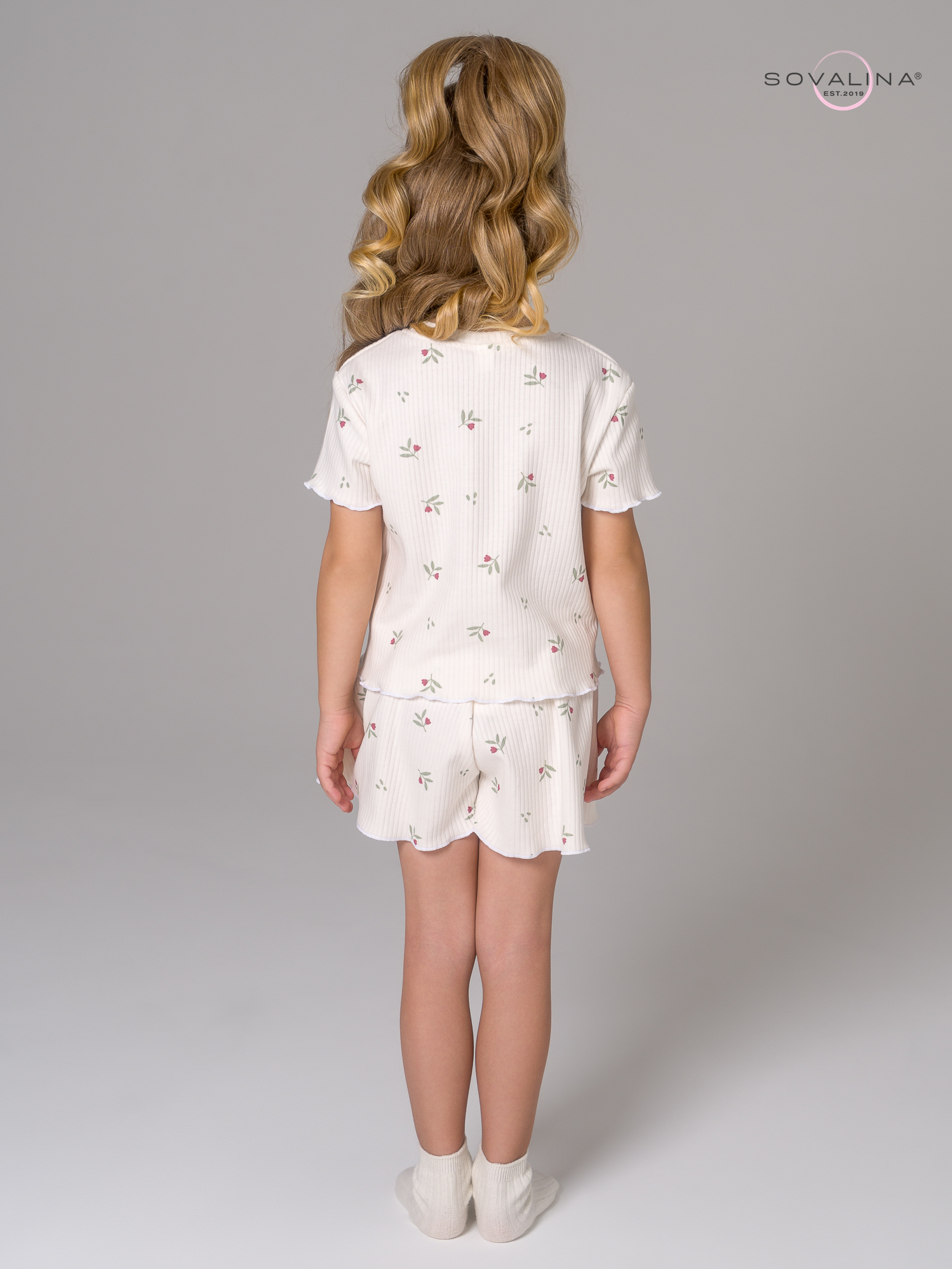 Пижама Элли бордовые тюльпанчики