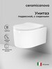 Ceramica Nova Moments CN3003 Подвесной унитаз c ультра тонким сидением и крышкой с функцией плавного закрытия, цвет: белый