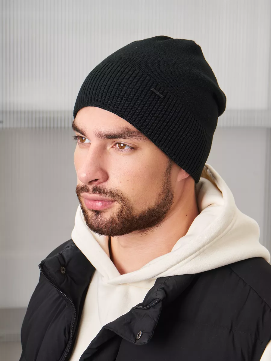 Шапка бини зимняя весенняя с флисом