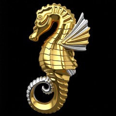 Силиконовый молд № 340 Морской конек левый